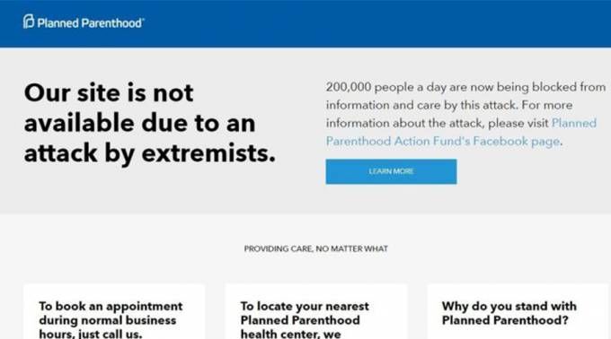 Planned Parenthood informa que seu site foi “atacado” por extremistas