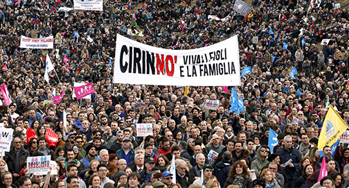 ROMA — Monumental manifestação no “Dia da Família” contou com 2 milhões de participantes