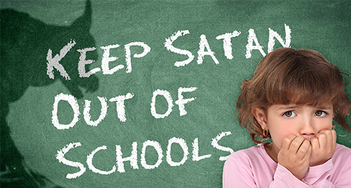 TFP americana alerta: “Mantenha satanás fora das escolas!”