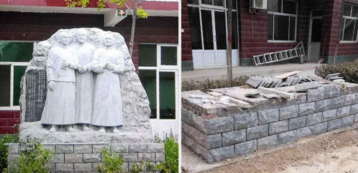 Arrancam estátuas de mártires para que chineses não imitem seu exemplo