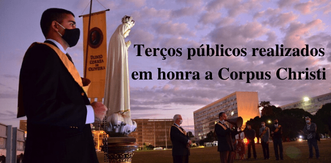 Fotos dos terços públicos realizados em honra a Corpus Christi 11/06/2020